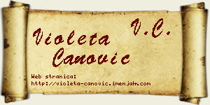 Violeta Čanović vizit kartica
